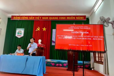 Sinh hoạt tuyên truyền kỉ  niệm 80  năm ngày Tổng tuyển cử đầu tiên bầu Quốc hội Việt Nam